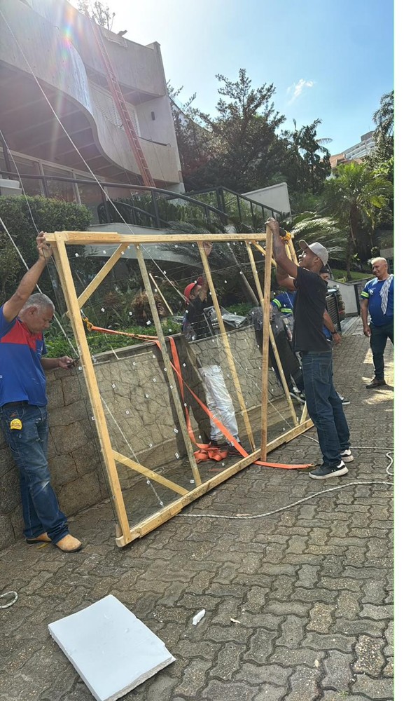 Içamento de painel de vidro